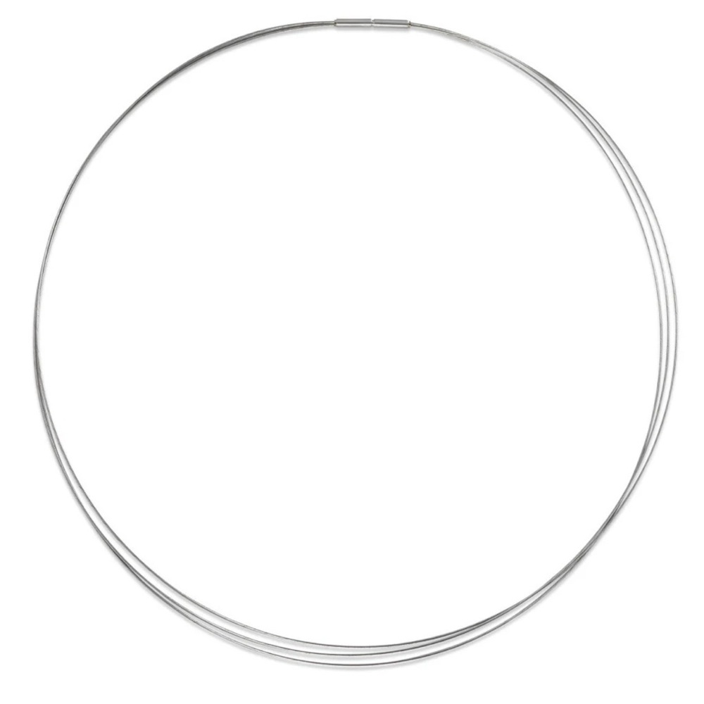 TeNo Stainless Steel 3-Row Wire Chain/Necklace 16”